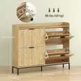 thumbnail image 3 of HOMCOM Armoire à Chaussures Mince, Armoire de Rangement pour Chaussures pour Entrée, Couloir, Chêne, 3 of 10