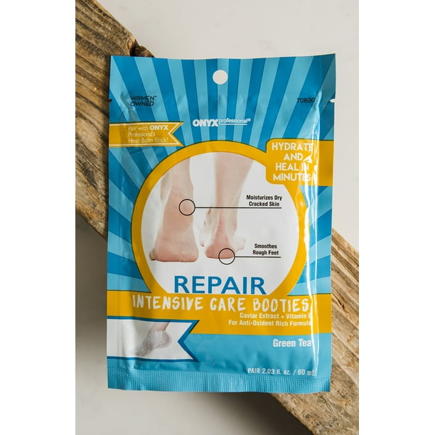 Onyx Professional Foot Peel Mask, Dry Feet & Cracked Heels Repair Booties, 1 pair