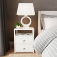 thumbnail image 3 of Home Square Transitional Wood Nightstand in White Finish - Set of 2, 3 of 11