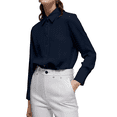 thumbnail image 6 of Weardear Blouses for Women Dressy Casual Long Sleeve Button Down Shirt Collared Work Office Business Chiffon Blouse Shirt Tops, 6 of 7