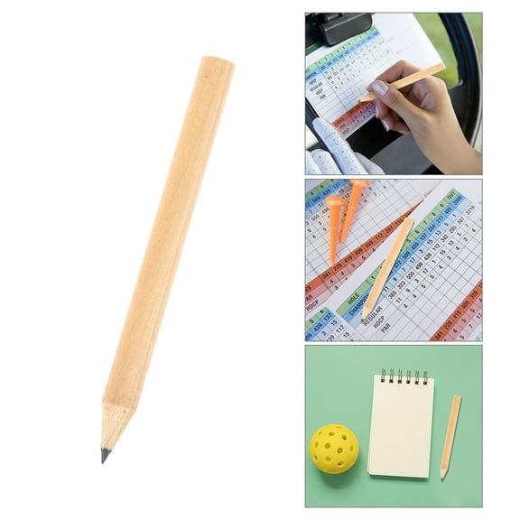 FRCOLOR Practical Wood Golf Pencils for Drawing with Sturdy Short Design and Smooth Writing Experience Light Yellow 50 Pcs