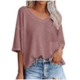 thumbnail image 1 of Birdeem T-Shirt Décontracté Mode Femme Col en V Manches Courtes Ample, 1 of 8