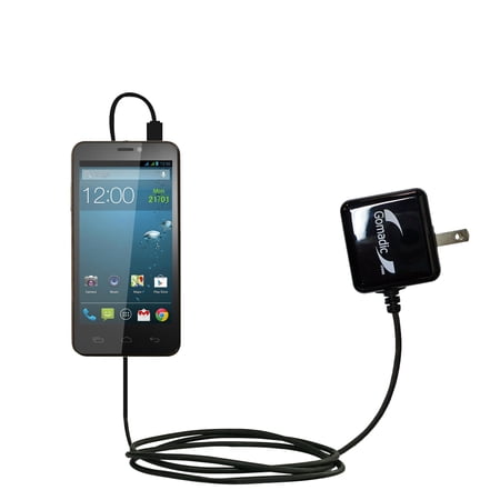 Gomadic Intelligent Compact AC Home Wall Charger suitable for the Gigabyte GSmart Maya M1 - High output power with a convenient, foldable plug design