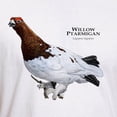 thumbnail image 3 of CafePress - Willow Ptarmigan Fitted T Shirt - Fitted T-Shirt, Vintage Fit Soft Cotton Tee, 3 of 4