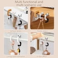 thumbnail image 5 of HCBY Foldable Bag Hook, Cute Raccoon Design Table Hanger with 10KG Load, Portable Purse Hook for Desk, Office, Student, Restaurant, ABS Material Space Saver (Yellow-Black,3"x2"), 5 of 6