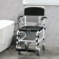 thumbnail image 2 of Mobility Helper Wheelchair With Base, 17" Seat Width, Black, Waterproof, Detachable Bucket For Disabled Users Aid , Elderly, 2 of 5