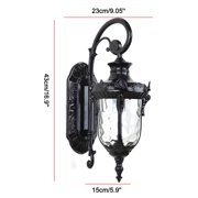 Fichiouy Retro Wall Light Fixture Exterior Lighting Lantern Lamp for Garden Porch Patio Black E26