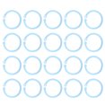 thumbnail image 1 of 20Pcs Book Binder Ring Flexible Loose Leaf Buckle 30mm Paper Single Ring for Cards FilesBlue, 1 of 14