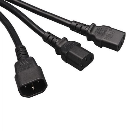 UPC: 0037332154750 | Tripp Lite Y Splitter Computer Power Extension Cord 10A 18AWG (IEC-320-C14 to 2x IEC-320-C13) 6-ft. (P004-006-2C13)