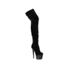 709-ZOEY, 7"Crushed Velvet Thigh High Boot
