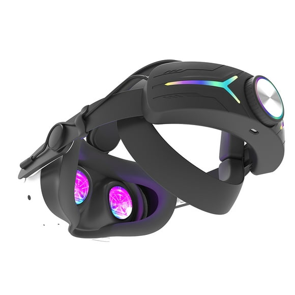 Compatible with Meta Quest 3/3S VR Headset - Adjustable RGB Head Strap with 12000mAh Battery for Extended Playtime