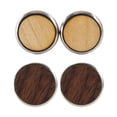 thumbnail image 1 of 2 Pairs Wooden Round Sleeve Buttons Delicate Shirt Buttons Durable Cuff Studs, 1 of 8