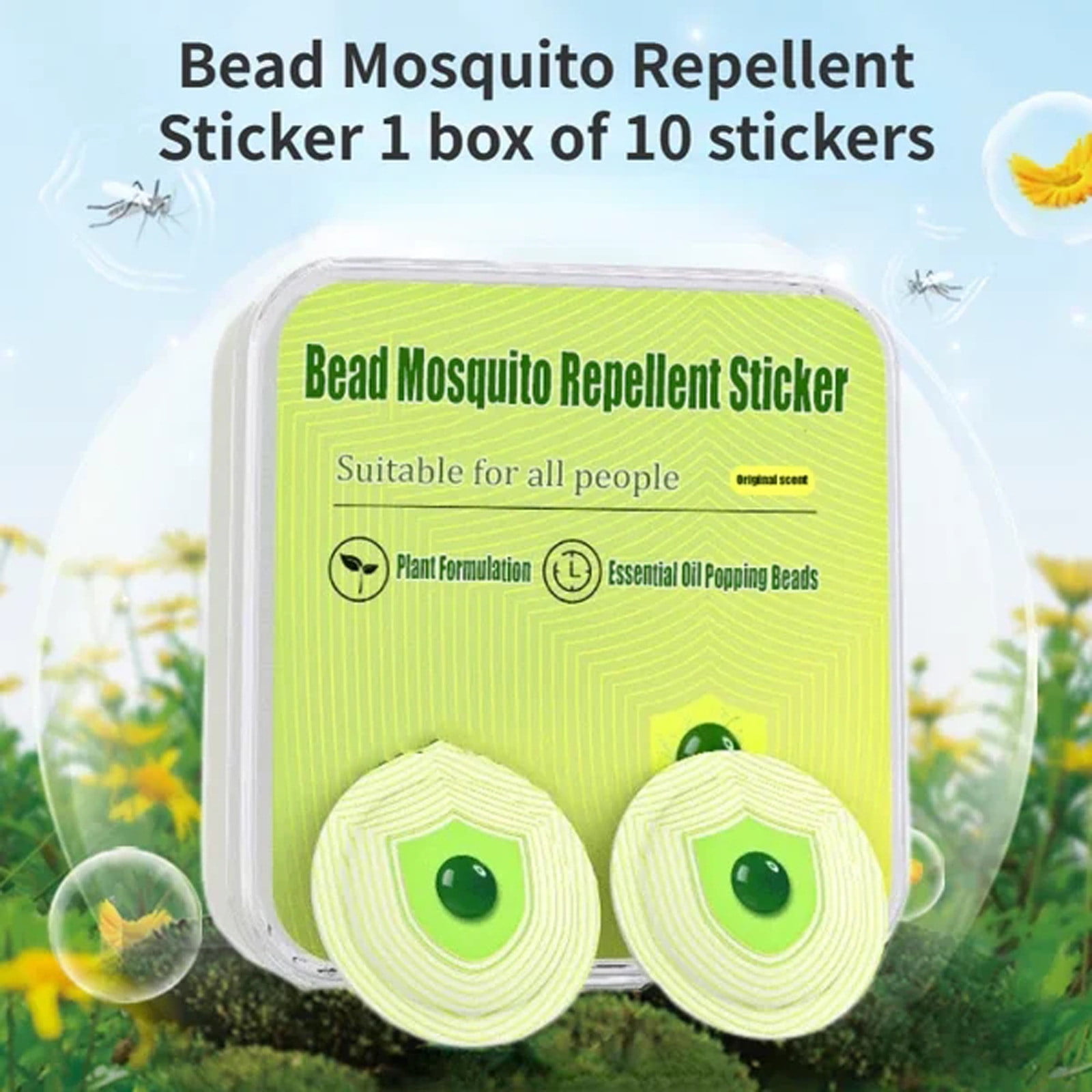 Tiitstoy Natural Repel Mosquitoes Sticker Plant Essential Oil Patch