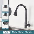 thumbnail image 1 of Grifo de cocina negro con envío gratis, mezclador extraíble de dos funciones con un solo mango, grifos de agua fría y caliente montados en cubierta Tan Jianjun unisex, 1 of 2