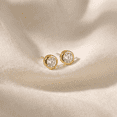 thumbnail image 3 of Pompeii .50 - 1.75 Carat TW Diamond Bezel Stud Earrings in 14k Gold Lab Grown, 3 of 4
