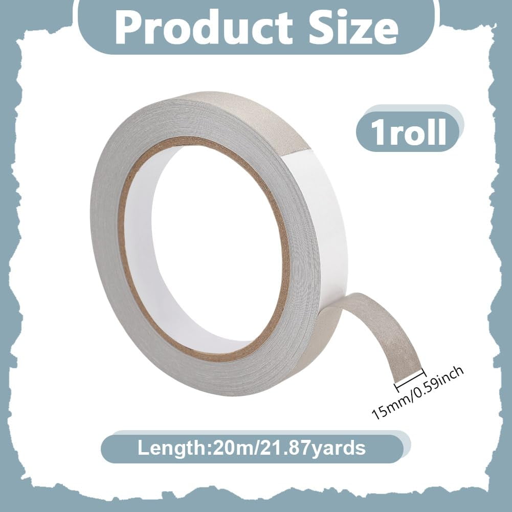 60mm x 20M(2.4in x 65ft) High-Shielding Conductive Cloth Fabric Adhesive Tape Double Sided Faraday Cloth Tape Sticky