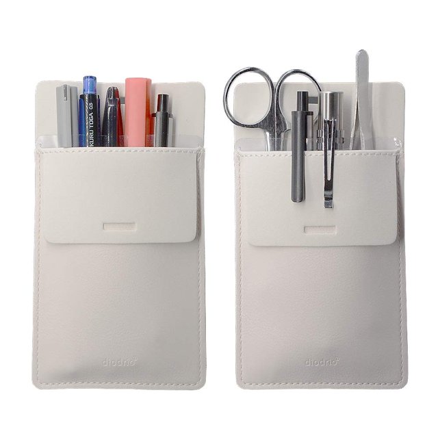 Protector de bolsillo Estuche de cuero para bolígrafos Organizador para camisas Batas de laboratorio Capacidad para 5 bolígrafos Diseñado para mantener los bolígrafos en el interior cuando se doblan h