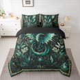 thumbnail image 2 of Homewish Cartoon Dragon 7-Piece Twin Bedding Sets,Magic Animal Bedding Comforter Set,Green Leaves Sheet Sets For Boys Kids,Breathable Home Decor Reversible, 2 of 8