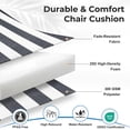 thumbnail image 4 of Aoodor High Back Patio Chair Cushions Set of 2, 47 x 21 x 2.4 Inch Outdoor Seat Cushions with Headrest for Dining Chairs, Rocking Chairs, Adirondack Chairs, Grey Stripe, 4 of 7