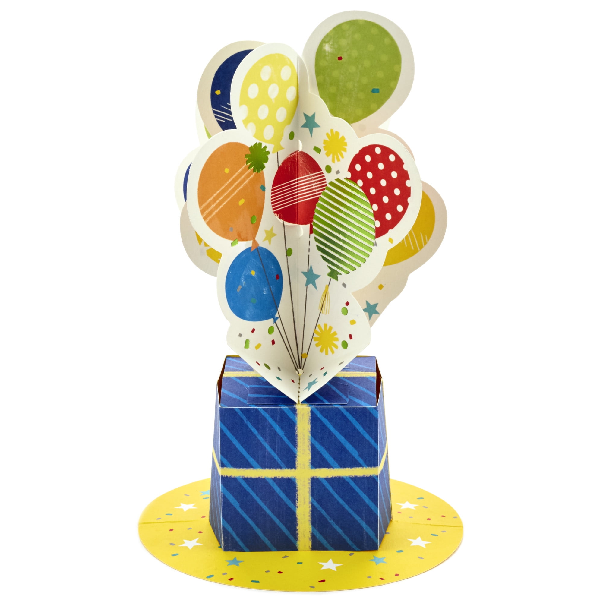 Hallmark Paper Wonder 3D Pop-Up Birthday Card (Present with Balloons)