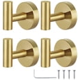 thumbnail image 1 of Ganchos para toallas Homagic de acero inoxidable, resistentes, 4 paquetes, dorados, 1 of 6