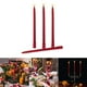 thumbnail image 2 of 4 velas cónicas que no gotean, candelabros de metal rojo brillante de 10 pulgadas para decoración del hogar, cenas y bodas, 2 of 8