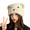 AOP41-White, variant on VV AVEORS Cute Fuzzy Bear Ears Beanie Hats For Women Y2K Slouchy Plush Knitted Beanie Faux Fur Faux Furry Winter Hat Cozy Warm Crochet Skull Cap White One Size