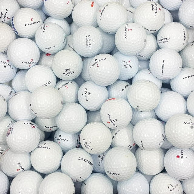 Mulligan - 100 balles de golf récupérées Maxfli AAA, Blanc