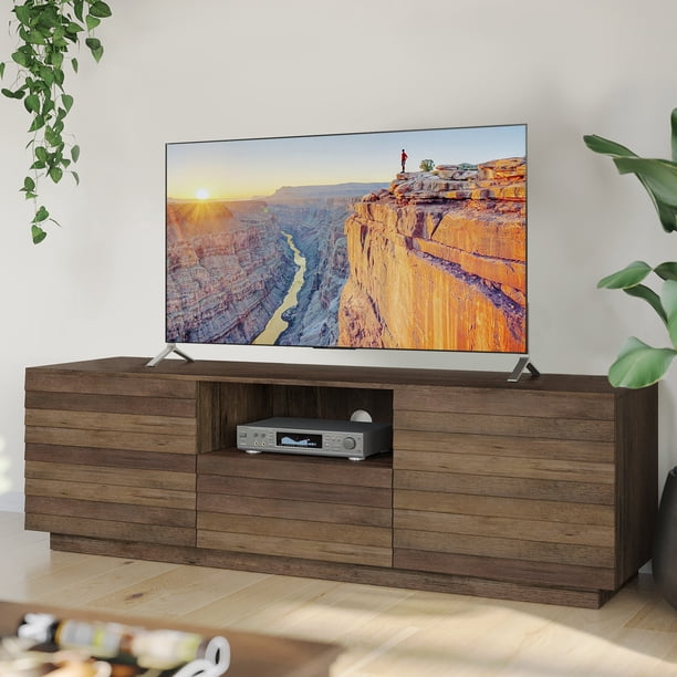 BELLEZE Modern Farmhouse 65" TV Stand for TVs Up to 75", Media Console