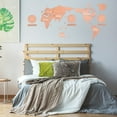 thumbnail image 5 of HOMEMAXS World Map Wall Clock Multiple Decorative Wall Clock No Battery, 5 of 8