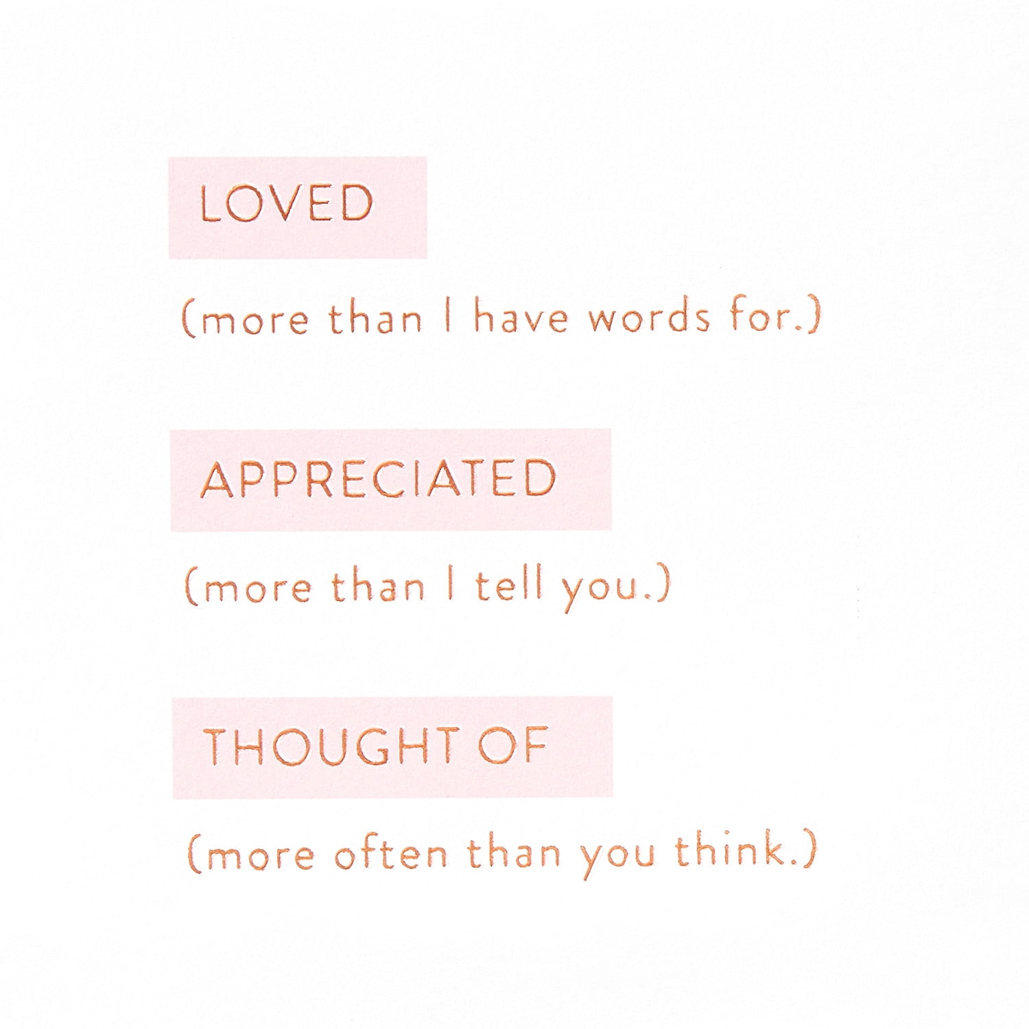 American Greetings Mother's Day Card for Mom (LOVED APPRECIATED)