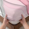 thumbnail image 3 of Twin XL Size Fitted Sheet Set - Pink Gray Ombre 2 Piece Bedding Sets 16" Deep Pocket Fitted Sheet with 1 Pillowcases, Modern Abstract Moire Art Geometric Brushed Microfiber Hotel Luxury Bed Sheets, 3 of 9