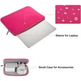 thumbnail image 2 of Mosiso 13.3 inch Laptop Sleeve for MacBook Pro 14 inch M4 M3 M2 M1 Lenovo Dell HP Asus Acer, Protective Neoprene Notebook Bag with Small Case, Rose Red, 2 of 5