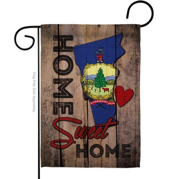 Ornament Collection G191153-BO 13 x 18.5 in. State Vermont Home Sweet American State Vertical Garden Flag with Double-Sided House Decoration Banner Yard Gift