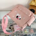 thumbnail image 4 of Bolso Hobo lindo para mujer bolso informal con forma de estrella bolso mensajero de nailon bolso de libros para estudiantes, 4 of 9