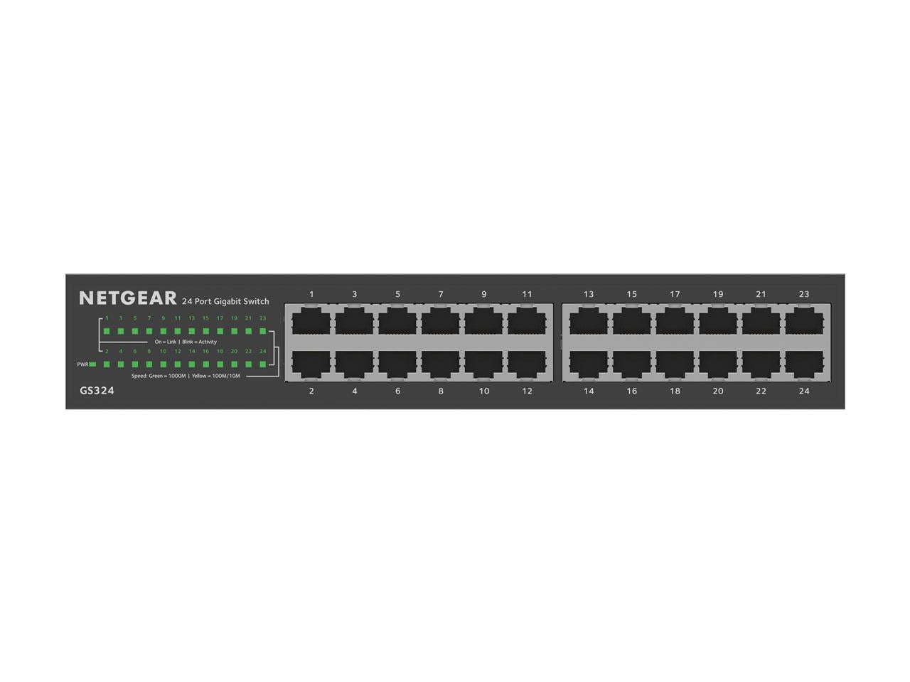 NETGEAR 24-Port Gigabit Ethernet Unmanaged Switch (GS324)
