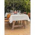 thumbnail image 3 of Outdoor Tablecloth with Umbrella Hole for Patio/Picnic/Party/Camping, Fall Pumpkins Waterproof Table Cloth Rectangle Table Cover Washable, Autumn Football Baseball Eucalyptus Leaves (60"x 120"), 3 of 8
