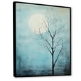 thumbnail image 2 of Designart "Tranquil Blue Moon" Moon Floater Framed Wall Art Living Room, 2 of 5