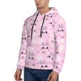 thumbnail image 2 of Hoodies for Men - Cute Rabbit Love Flower Pink Long Sleeve Comfrt Men'S Fashion Hoodies & Sweatshirts, Sweatshirts for Men Hoodies Pullover Clothing Clothes with Pouch, 2 of 7