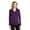 Bright Purple, variant on Adult Female Women Plain Long Sleeves Polo Black Large