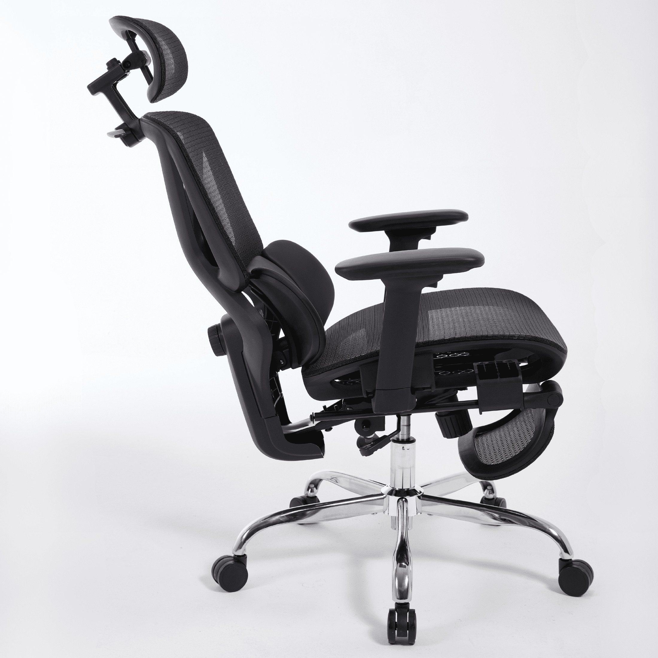Guyou Ergonomic Office Chair, Mesh Desk Chair with Adjustable 3D Armrests, Lumbar Support, 2D Headrest, Tilt, Black