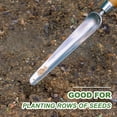 thumbnail image 2 of Haliaeetus Seeding Widger, Stainless Steel Garden Planting Trowel for Repotting, Long and Narrow Widger for Weeding from Tight Areas, Hand Transplanter with Wood Handle for Planting, Weeding, Digging, 2 of 4