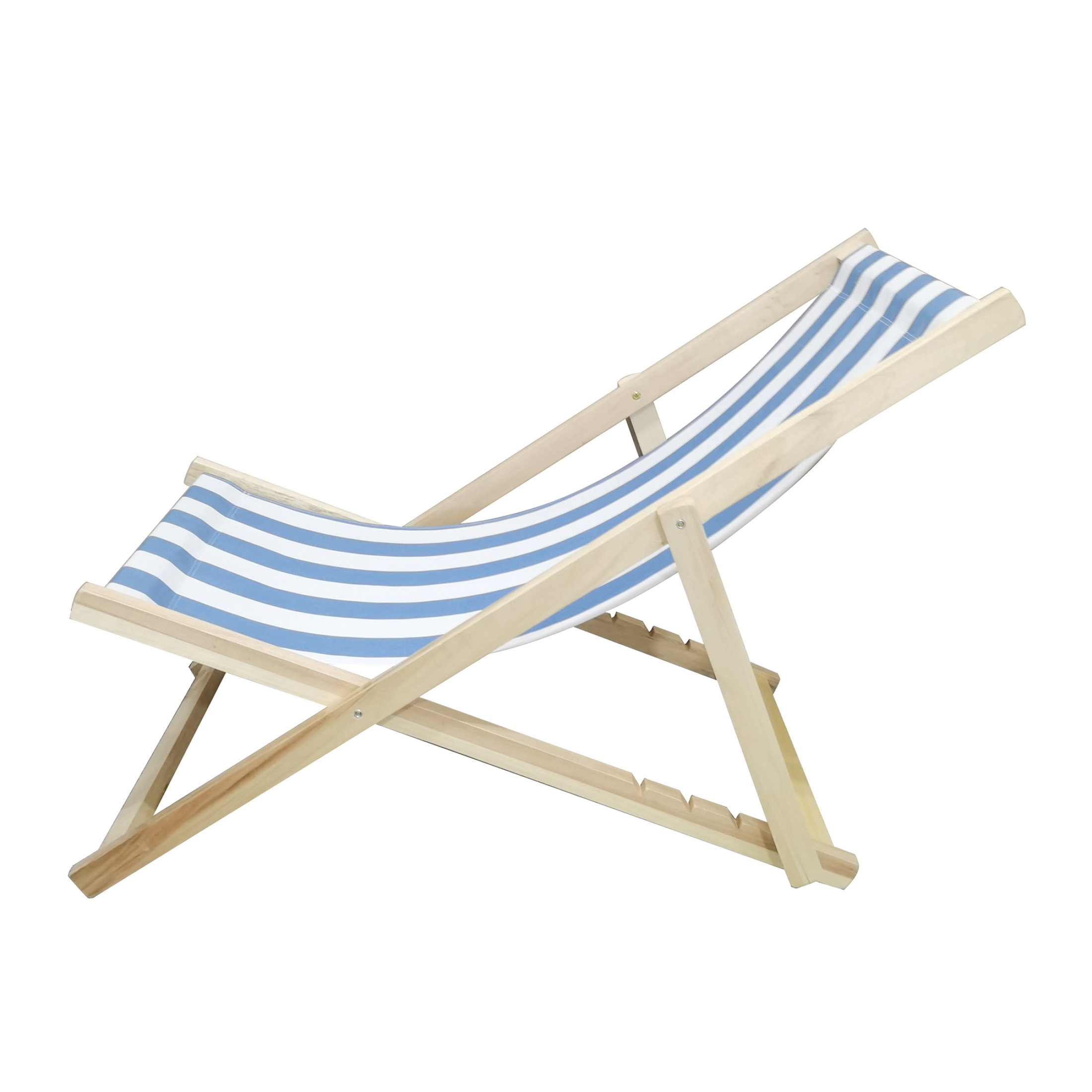 Pouseayar Foldable Sling Chair,Outdoor Beach Chair Chaise Lounge, Blue - image 2 of 8
