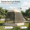 thumbnail image 3 of Pop Up Screen House Tent, 10x10 FT Screen Room Canopy with Mosquito Mesh, Instant UV Resistant Shelter with Carry Bag, Beige, 3 of 7