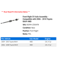 thumbnail image 2 of Front Right CV Axle Assembly - Compatible with 2006 - 2010 Toyota RAV4 4WD 2007 2008 2009, 2 of 2