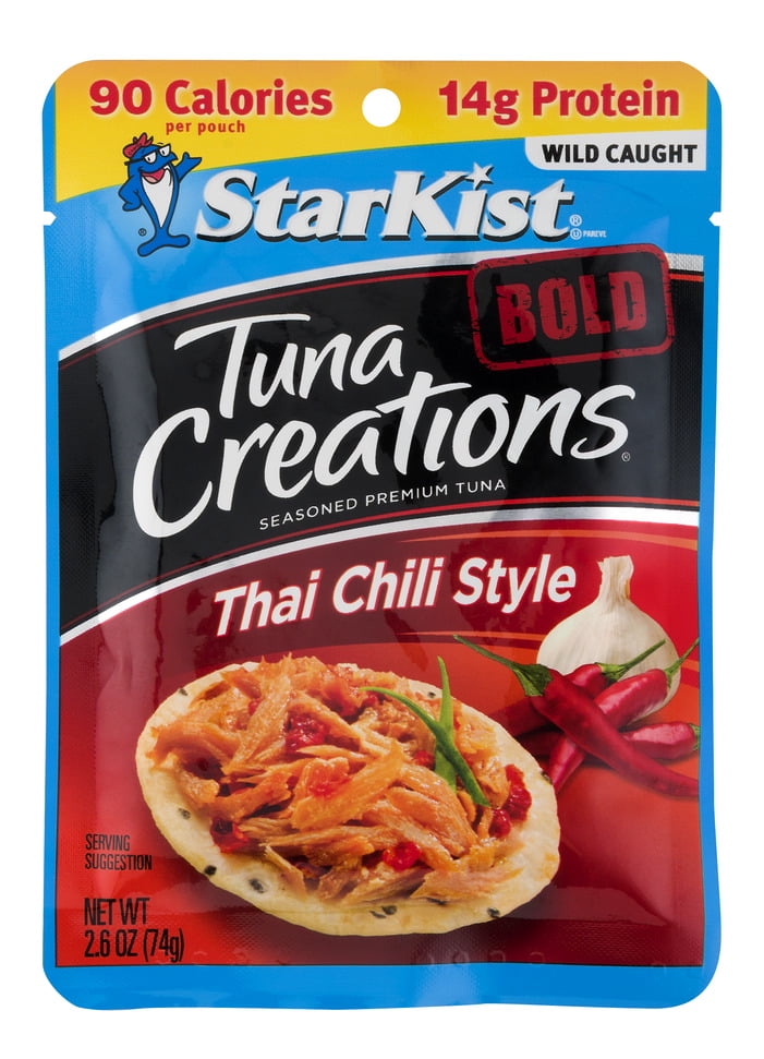 StarKist Tuna Creations BOLD Thai Chili Style Chunk Light Tuna, 2.6 oz. Single Serve Pouch