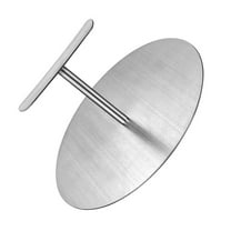 Burger Press Stainless Steel Burger Smasher Non- Smooth Press Round Bacon Grill Press for Flat Griddle Grill Cooking Silver