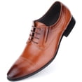 thumbnail image 3 of Mio Marino Men’s Captoe Detail Leather Dress Shoes, 3 of 6