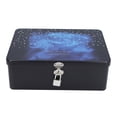 thumbnail image 2 of Joyero ANGGREK Caja de almacenamiento de Hojalata Con Candado Vintage Ligero rectangular Estampado de Cielo Estrellado Tamaño L, 2 of 7