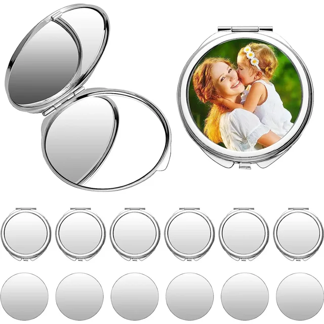 12 Pcs/lot Miroirs de Sublimation Compacts en Métal pour Voyage Maquillage Miroir Intelligent pour Femmes Hommes Maison Voyage E/https://ae01.alicdn.com/kf/Sf1a934c00ca34c14b30e51aa2413ff24L.png